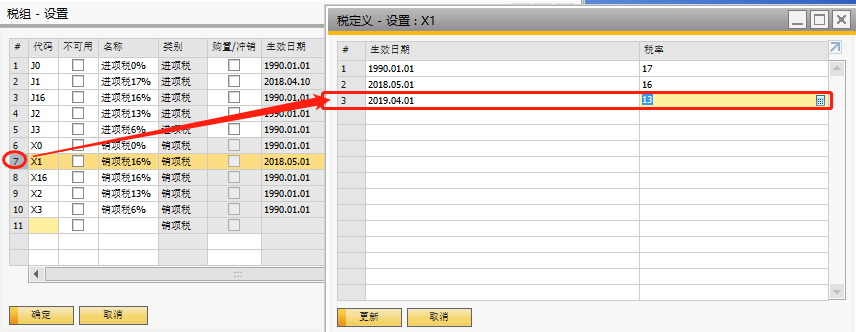 SAP B1稅率調整操作方法三