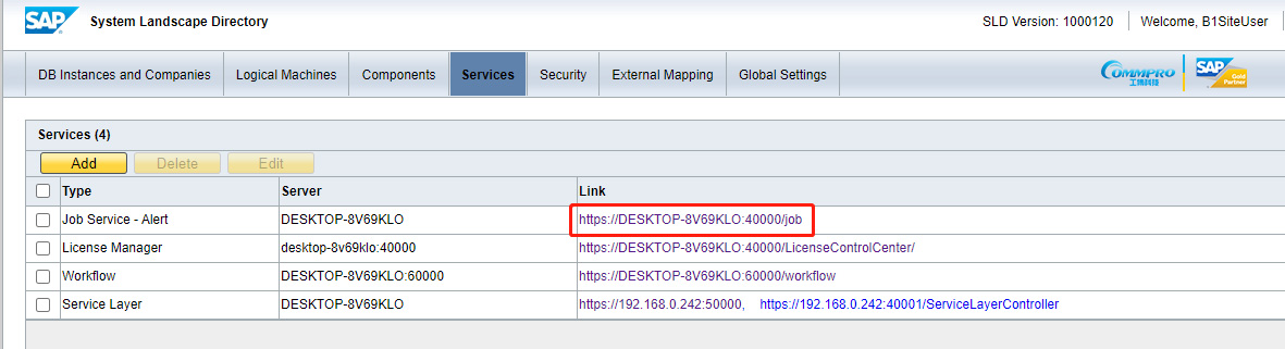 SAP B1 10.0版本警報配置